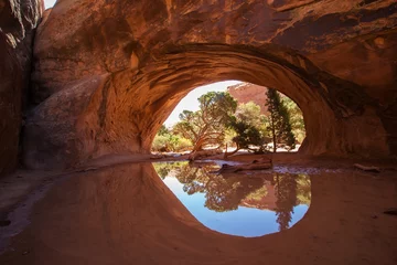 Deurstickers Natuurpark Navajo-boog in Arches National Park in Utah, VS