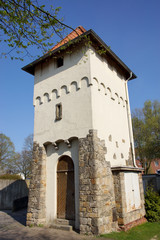 Fototapeta na wymiar Ehemalige Umspannstation am Burgring in Coesfeld, Nordrhein-Westfalen