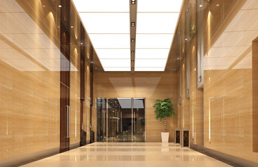 Obraz premium The modern office interior design 3d Illustration