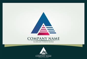 A triangle business vector logo
