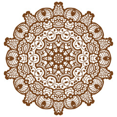 Round brown mandala.
