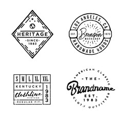 Obraz premium handcrafted designed Apparel Labels in vintage style.