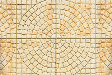 The texture of paving stone masonry