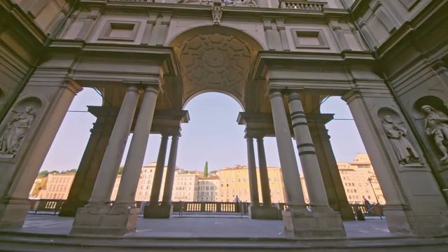 The Uffizi & Vasari Corridor, Florence, Tuscany, Italy, Europe