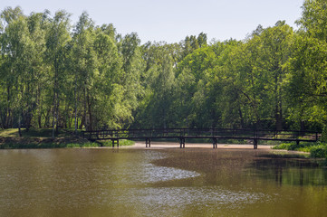 Fototapeta na wymiar Drewniany mostek.