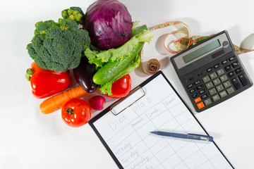 Healthy organic food, ripe vegetable composition