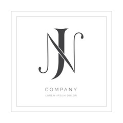 Creative J N letters vector logo design. JN Vector sign. Logotype symbols