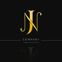 Creative J N letters vector logo design. JN Vector sign. Logotype symbols