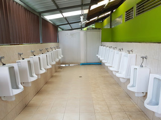 public male toilet room in the gas station, Thailand