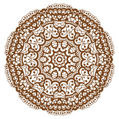 Round brown mandala.