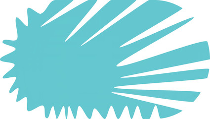  Turquoise abstraction on a white background