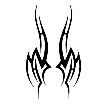 Tattoo/Tattoo tribal vector design. Simple tattoo tribal logo. Tattoo tribal design for men, woman and girl. Abstract tribal tattoo pattern.