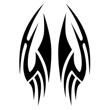 Tattoo tribal vector design. Simple tattoo tribal logo. Tattoo tribal design for men, woman and girl. Abstract tribal tattoo pattern.