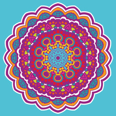 Round colorful mandala.