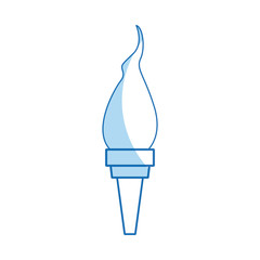 cartoon torch flame light medieval image vector illustration