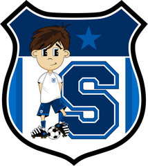 S is for Soccer Learning Illustration