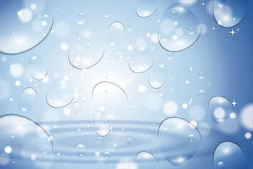 Water drop with bokeh background