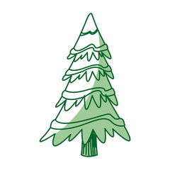 christmas tree pine decoration ornament design vector illustration