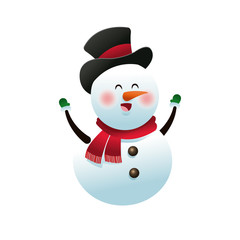 christmas snowman decoration celebration traditional vector illustration