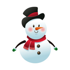 christmas snowman decoration celebration traditional vector illustration