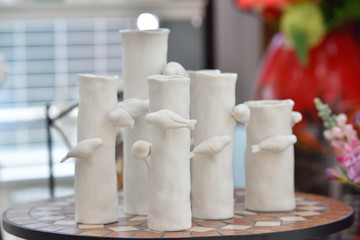 Small and beautiful ceramic flower vases