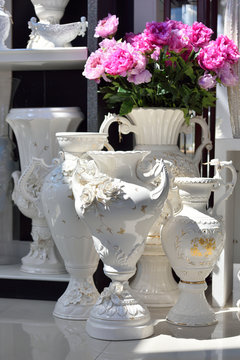 Large and beautiful ceramic flower vases