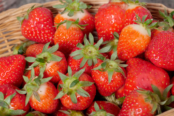 basket of red strawberries