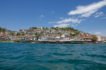 Fototapeta na wymiar Ohrid, Macedonia - view from the lake