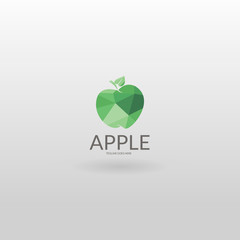 Apple logo. Low poly apple logo template. - 154678975