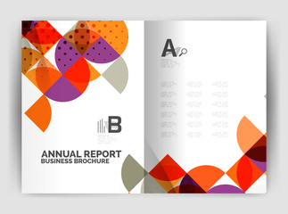 Abstract circle design business annual report print template