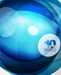 Glossy glass shiny bubble abstract background, wave lines