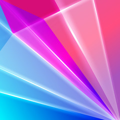 Abstract geometric gems and crystals glowing background with sparks and shining lines. Vector eps 10.