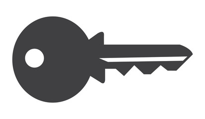 key on white background