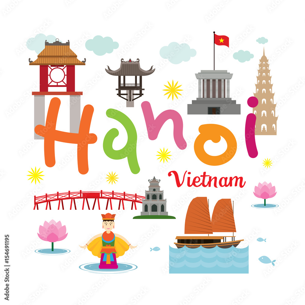 Wall mural Hanoi Vietnam Travel and Attraction