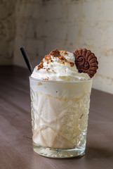 Milk shake with chocolate chips