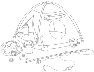 Camping tent and other things for traveling