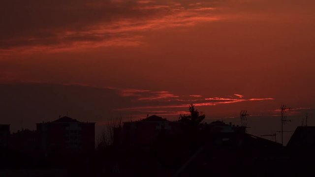 tramonto mozza fiato in timelapse