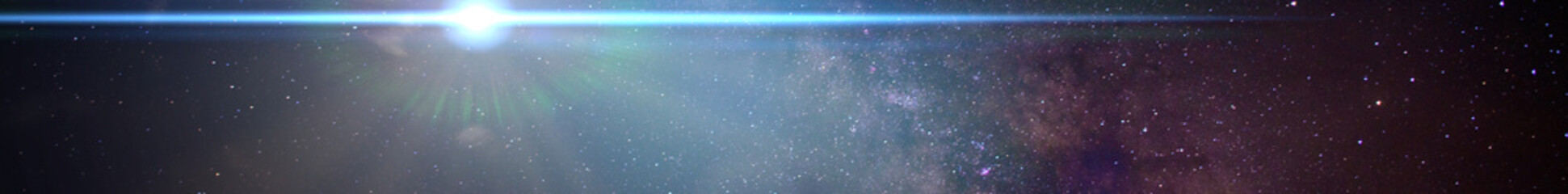 bright star in front of a star field