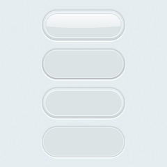 Obraz premium Gray oval buttons set