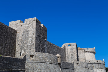 Fototapeta na wymiar North side of Dubrovnik's city walls