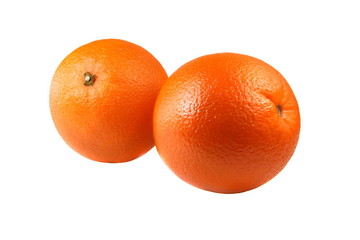 Studio isolated orange fruit on white background