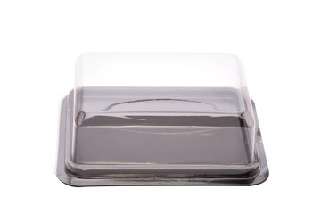 Plastic food container / Plastic container on white background.