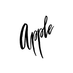 Apple postcard lettering