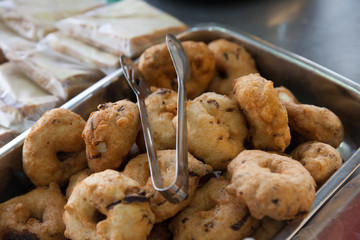 Vada. Traditional Indian food.