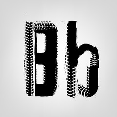 Grunge Tire Letter
