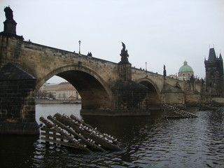 Charles Bridge, Vltava, Prague, Czech Republic, 19 February 2016.