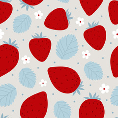 Strawberry seamless pattern Vector illustration - 154707145