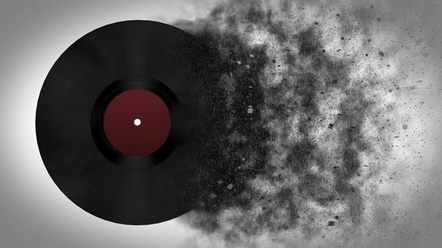Vinyl disk explosion,