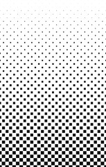 Gradation. Black and white gradient from square points. Seamless vector texture.