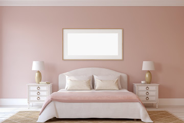 Fototapeta premium Bedroom interior. 3d render.